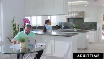 ADULT TIME - Pervert Lilith Grace Uses Stepmom's Phone To Tease New Stepdad With Feet & Dildo Videos