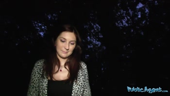 Public Agent - redhead had great tits, big hips and let me fuck her outside