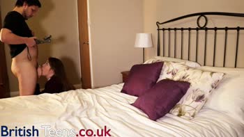 Luscious British Teen (18+)'s First Time POV Blowjob & Cumshot