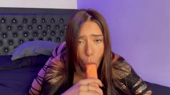 Azalefoox's Sizzling Solo: Tattooed Teen (18+) Teases with Dildo