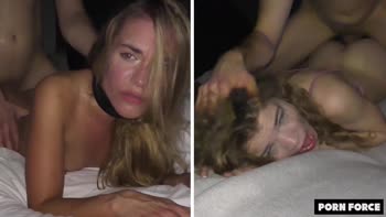 Eveline Dellai vs Porn Force: Petite Pleasure Queens in Sizzling Rough Sex Action