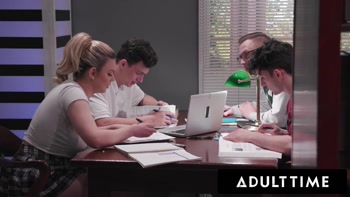 Heather Honey's Raunchy Library Gangbang: DP, Bukkake & Facial Frenzy