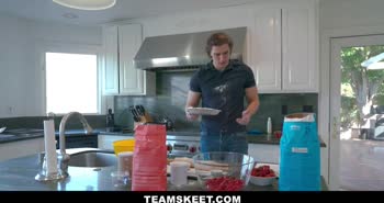 Gets Pussy Destroyed In Kitchen