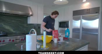 Gets Pussy Destroyed In Kitchen