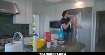 Gets Pussy Destroyed In Kitchen