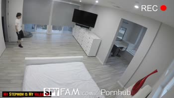 SpyFam Step mom Ava Addams fucks broken hearted step son on valentines day