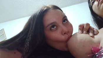 Estherr19's Boob Sucking Bonanza: Lactating Lesbi-an Fun