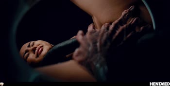 Alien Invasion: Rae Lil Black's Big Tit Creampie in Public