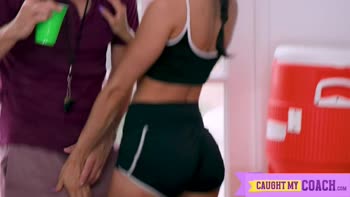 Eliza Ibarra Seduces Her Coach, Then Serves a cumshot in Reverse Cowgirl