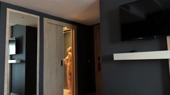 Step Mom Shocked When Step Son Cums on Her Face in Hotel Share Bed!