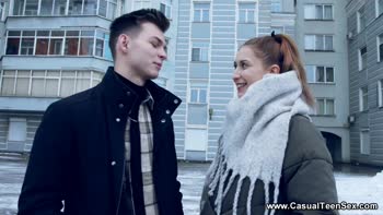 Teen (18+) Delight: Cock Brings a Smile to Iris' Face