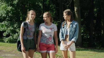 ULTRAFILMS LEGENDARY Three girls found a naked guy with a huge dick and let him fuck them