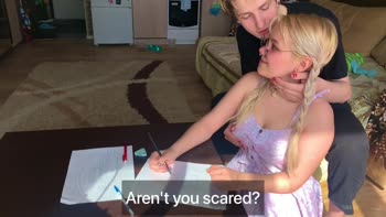Blonde Babe Body-Lyric Takes Tutor's Big Cock in Sizzling 60FPS