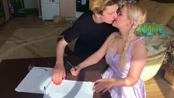 Blonde Babe Body-Lyric Takes Tutor's Big Cock in Sizzling 60FPS