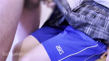 bukkakesiru - Bukkake Bliss in School Uniform: Cum on Thigh & Skirt