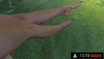 Ian Scott's Petite Brunette Goddess Renata Fox Teases His Feet Obsession