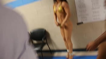 Tia Shows Off Her Big Boobs And Big Ass In A Contest
