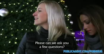 PublicAgent two Stepsisters Fuck two Big Cocks for Xmas