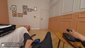 Blonde T-Girl Alice Duarte Seduces Client in Hotel Room POV Anal