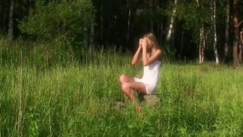 Ksenya's Forest Frolic: A Seductive Solo Adventure