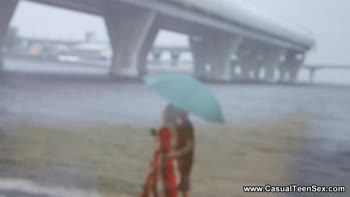 Seaside Seduction: Blond Teen (18+)'s Anal Hookup