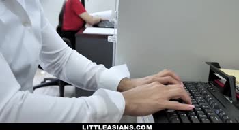 LittleAsians - Eastern Babes Go South On Big White Cock