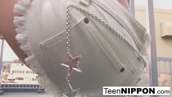 Japanese Cutie Teases in Vibrator-Clad Shorts