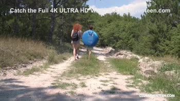 Ginger Cutie Sucks Hard in Public