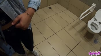 shykinky18's Public Bathroom Anarchy: Teenage Ass Destroyed in HD