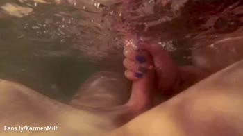 Karmenmilf's Underwater Anal Adventure: Hard Blowjob & Cum-Filled Frenzy