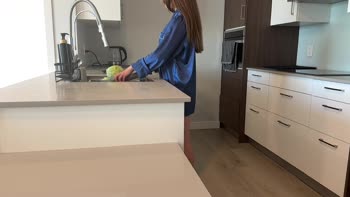 Hotsytotsylove's Kitchen Seduction: Amateur German Babe in 60FPS POV