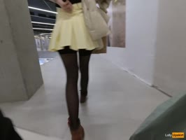 Lol Upskirt Exposes Her Mini Skirt in Public