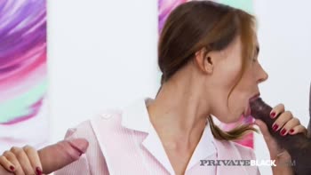 Ani Blackfox's Sultry Threesome Escapade: BBC DP & Blowjob Bliss