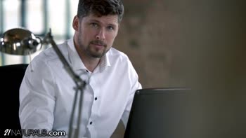 Angelika Grays' Office Tryst: Tiny Tits Get Pounded by Boss Kristof Cale