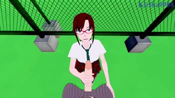Makinami's Rooftop Temptation: A Steamy 60FPS Anime Orgy