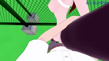 Makinami's Rooftop Temptation: A Steamy 60FPS Anime Orgy