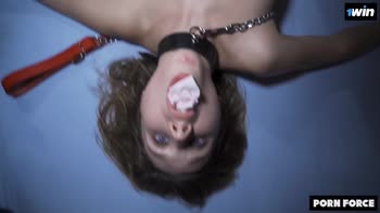 Manhandled Blonde Teen (18+)'s Gaping Slit By Porn Force's Big Cocks