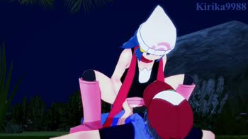 Intense Outdoors Sex with Dawn & Hikari in Pokemon Hentai