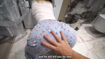 Jenny Lux's Step Sis T in Wash, Creampied POV