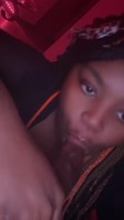 Bubbllia Teases His Hung Ebony Cock to Loud Moans