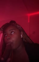 Bubbllia Teases His Hung Ebony Cock to Loud Moans