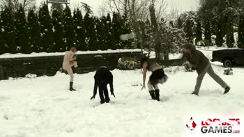 Julie and Friends Freeze in Fear as Dice Decide Their Stripping Fate