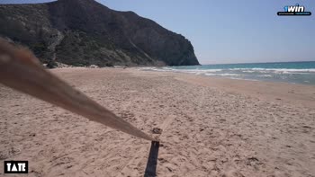 Tate's Italian Cutie Goes Wild on Nude Beach POV