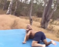 Perfect French babe fucked outdoors
