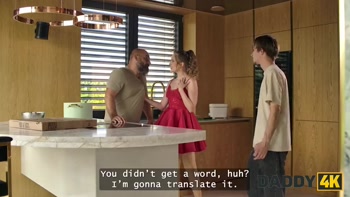 DADDY4K. Slutty Una Fairy is breaking all the rules and is fucking hard after sucking her BF's cock