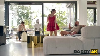 DADDY4K. Slutty Una Fairy is breaking all the rules and is fucking hard after sucking her BF's cock