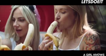 Angel Piaff - Euro Lesbians Unleash Passion in Scorching Car Fling