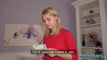 Public Agent - very cute 1 blonde teen (18+) tries her first big cock