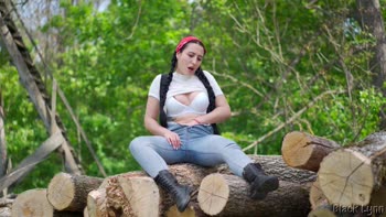 Black Lynn's Forest Fantasy: Solo Masturbation Unleashed