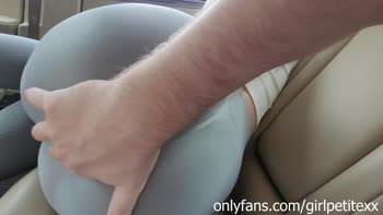 Public Temptation: Curvy Brunette's Perfect Ass in Leggings Gets Grabbed and Cummed On